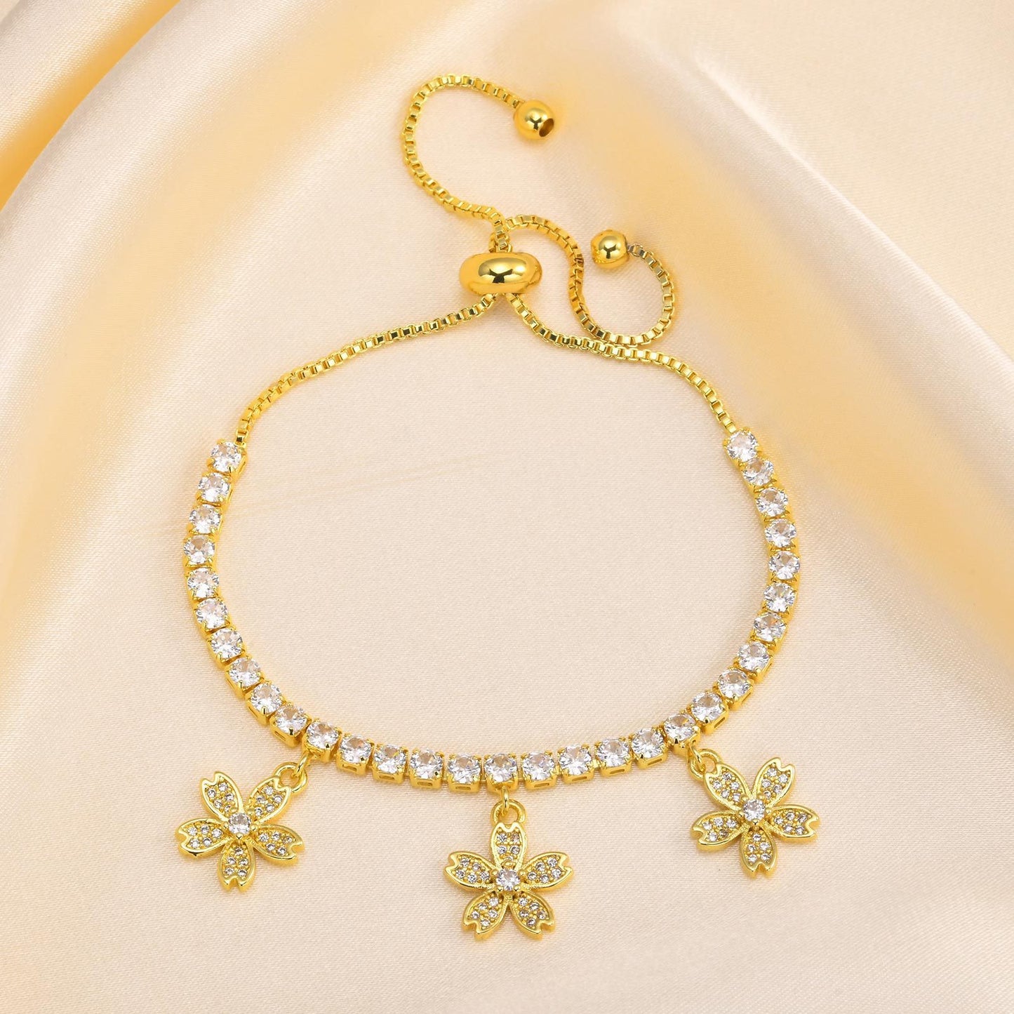 Various Fashionable Personalized Bracelets Women's Cross Zircon Copper