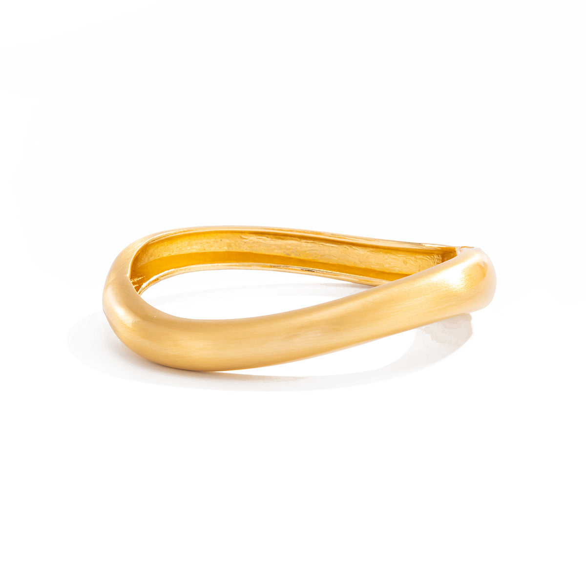 Planderful Vienna Verve Matte Gold Bracelet For Women Personalized Influencer Style With Spring Buckle