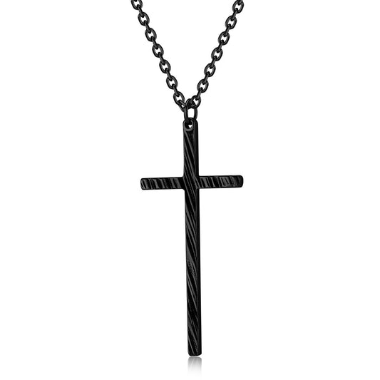 Planderful Cross Necklace Titanium Steel Unisex Retro Pendant Timeless Versatile Everyday Genie Collection