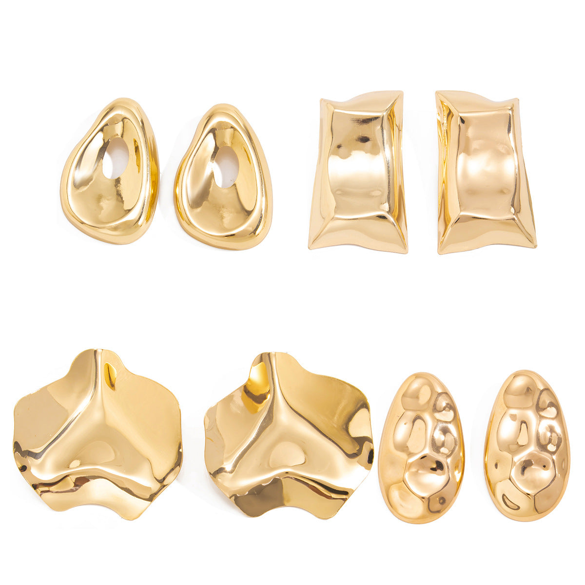 Planderful Liquid Metal Waterdrop Earrings Geometric Statement For Modern Women Vienna Verve