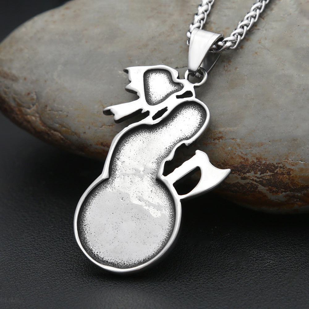 Vintage Viking Stainless Steel Pendant Necklace