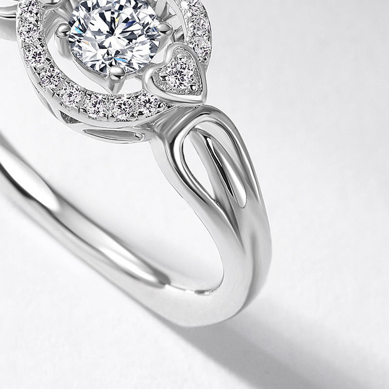 Planderful Classic Moissanite Sterling Silver Ring – 4 × 4 mm, 0.25 ct – Style 1