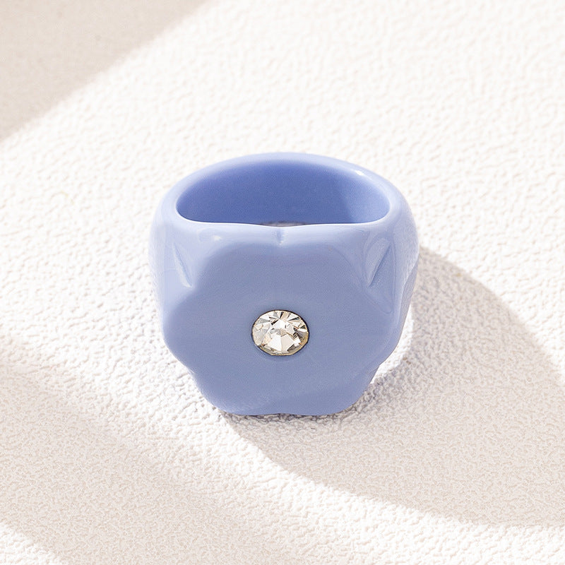 Versatile Vienna Verve Acrylic Flower Ring for Women