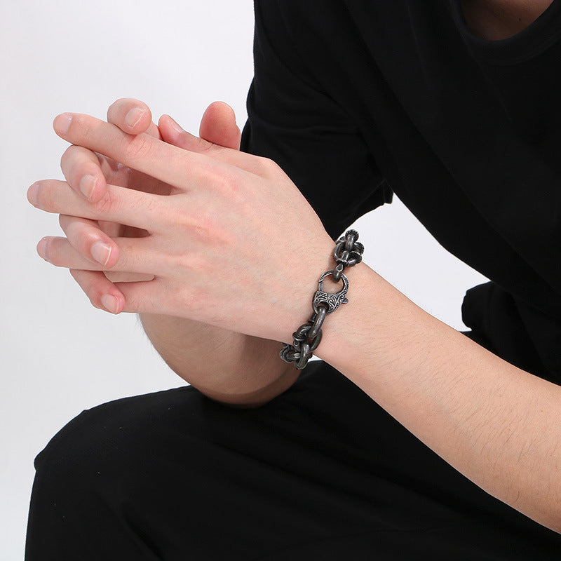 Planderful Domineering Nail Necklace Men Stainless Steel