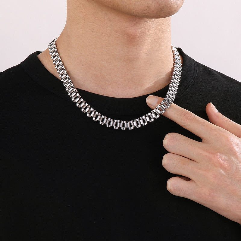 Stainless Steel Men Necklace 10mm Chain Planderful Everyday