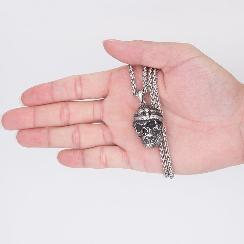 Steel Necklace – Vintage Skull Pendant