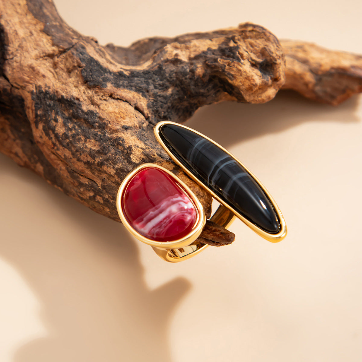 Planderful Vienna Verve Geometric Opening Ring For Women Bold Statement Jewelry Chic