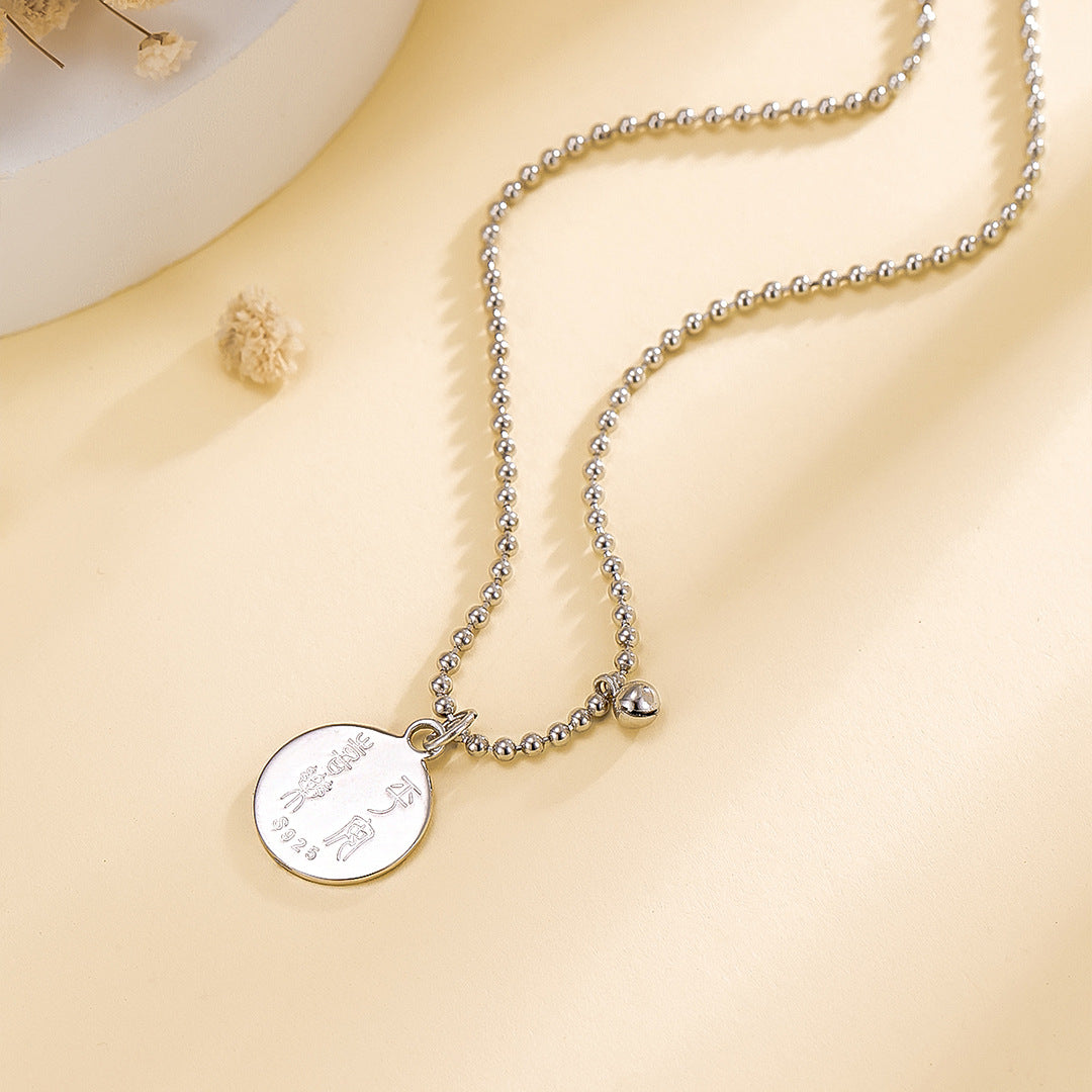 S925 Sterling Silver Cute Snake Necklace Female Zodiac Gift