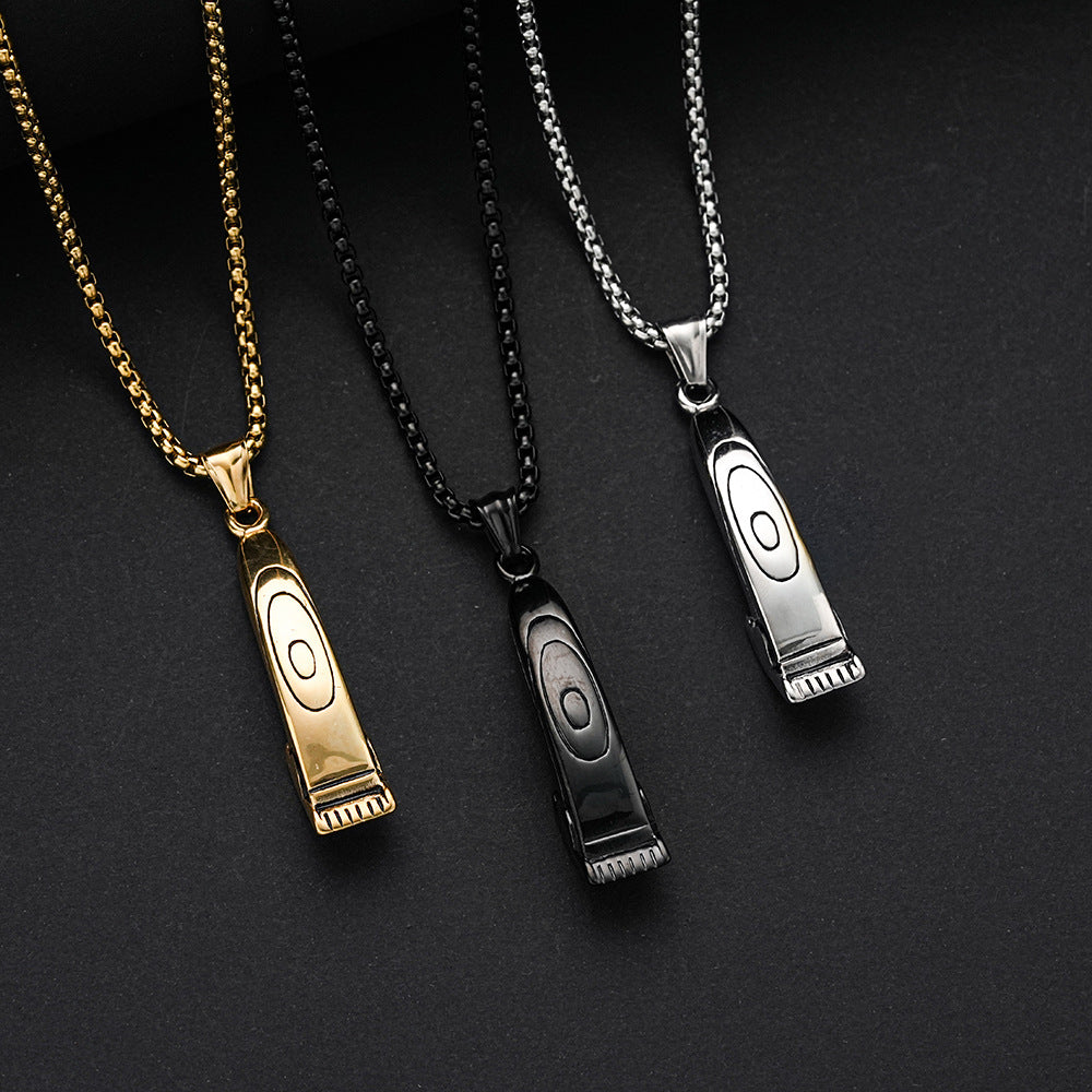 Planderful Razor Pendant Necklace For Hip Hop Fashion Lovers Bold Stainless Steel Jewelry Statement