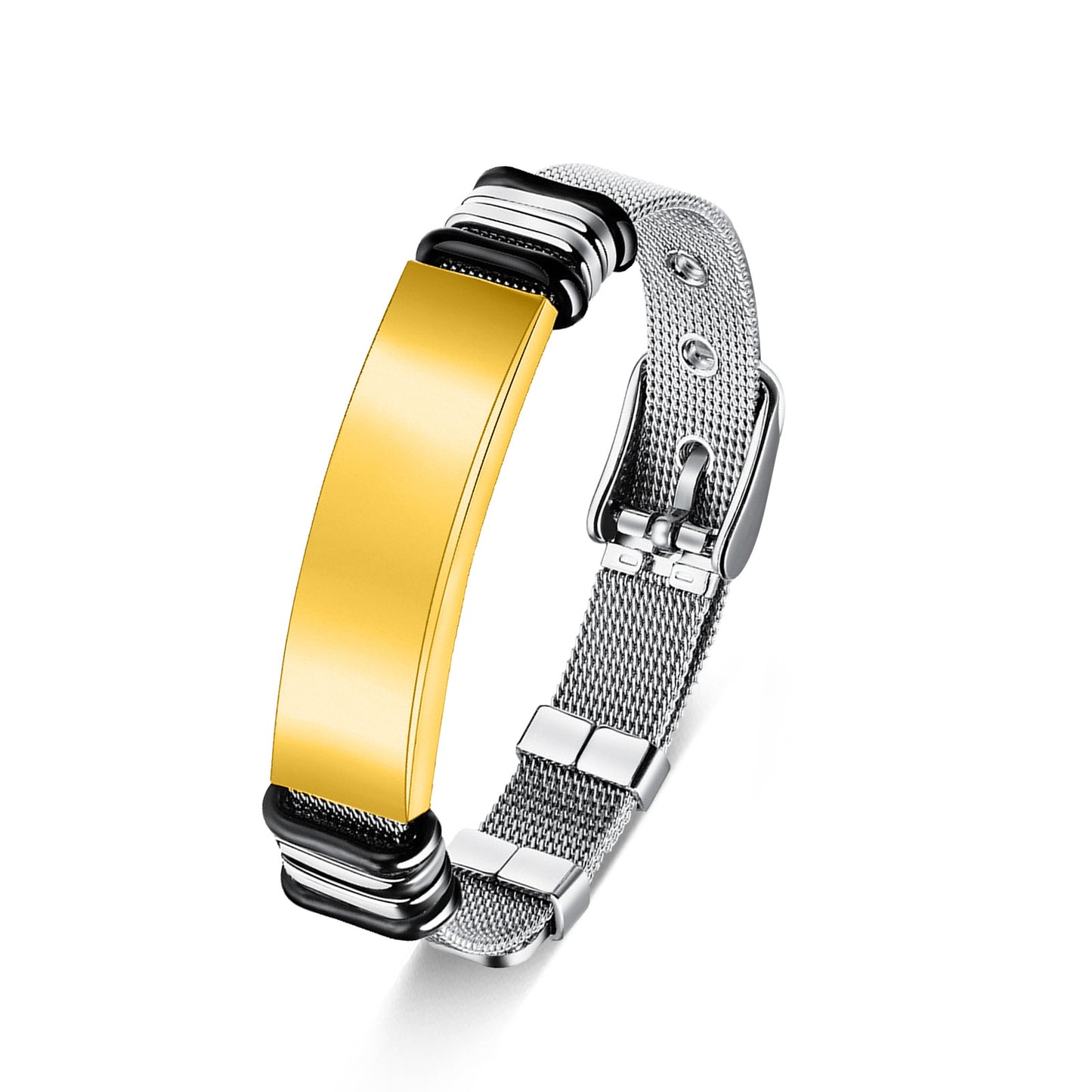 Planderful Premium Stainless Steel Mesh Bracelet Adjustable Unisex Gift For Men Women Teens
