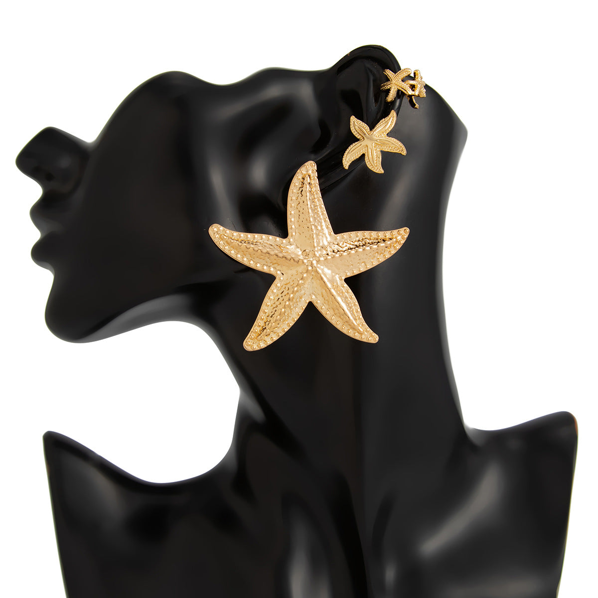 Planderful Vienna Verve Starfish Ear Clips Set For Boho Beach Vacation Lovers Lightweight Statement Jewelry