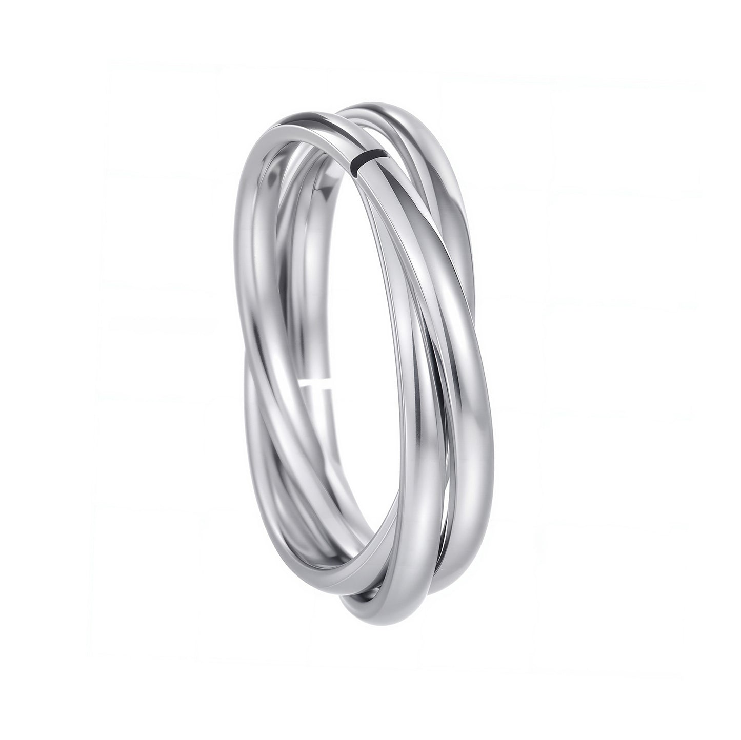 Planderful Three Chain Titanium Steel Ring For Women Gift