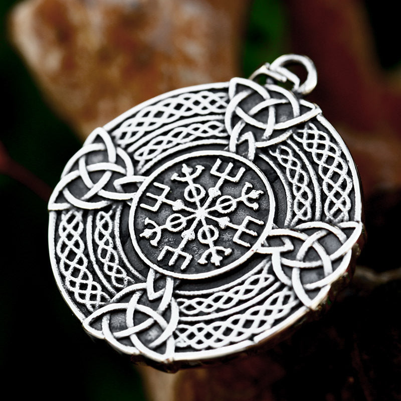 Titanium Steel Viking Celtic Knot Pendant for Men - Retro Fashion Wholesale Accessory