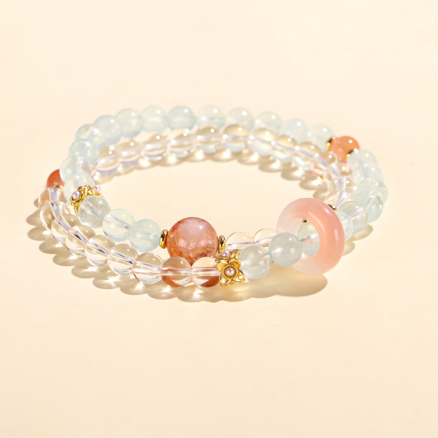 Planderful Fortune's Favor Bracelet – Elegant Crystal and Agate Design