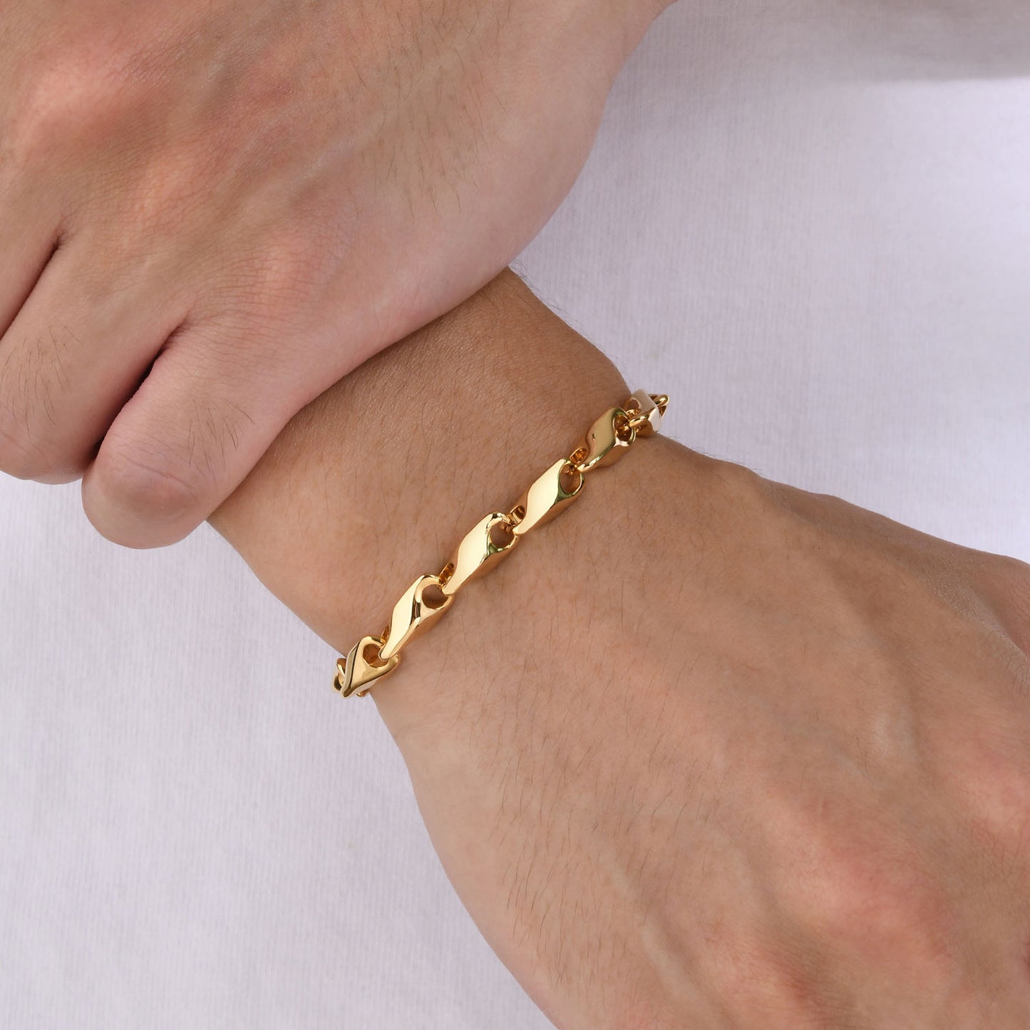 Stainless Steel Men's Handmade Chain Denim Bracelet Trend