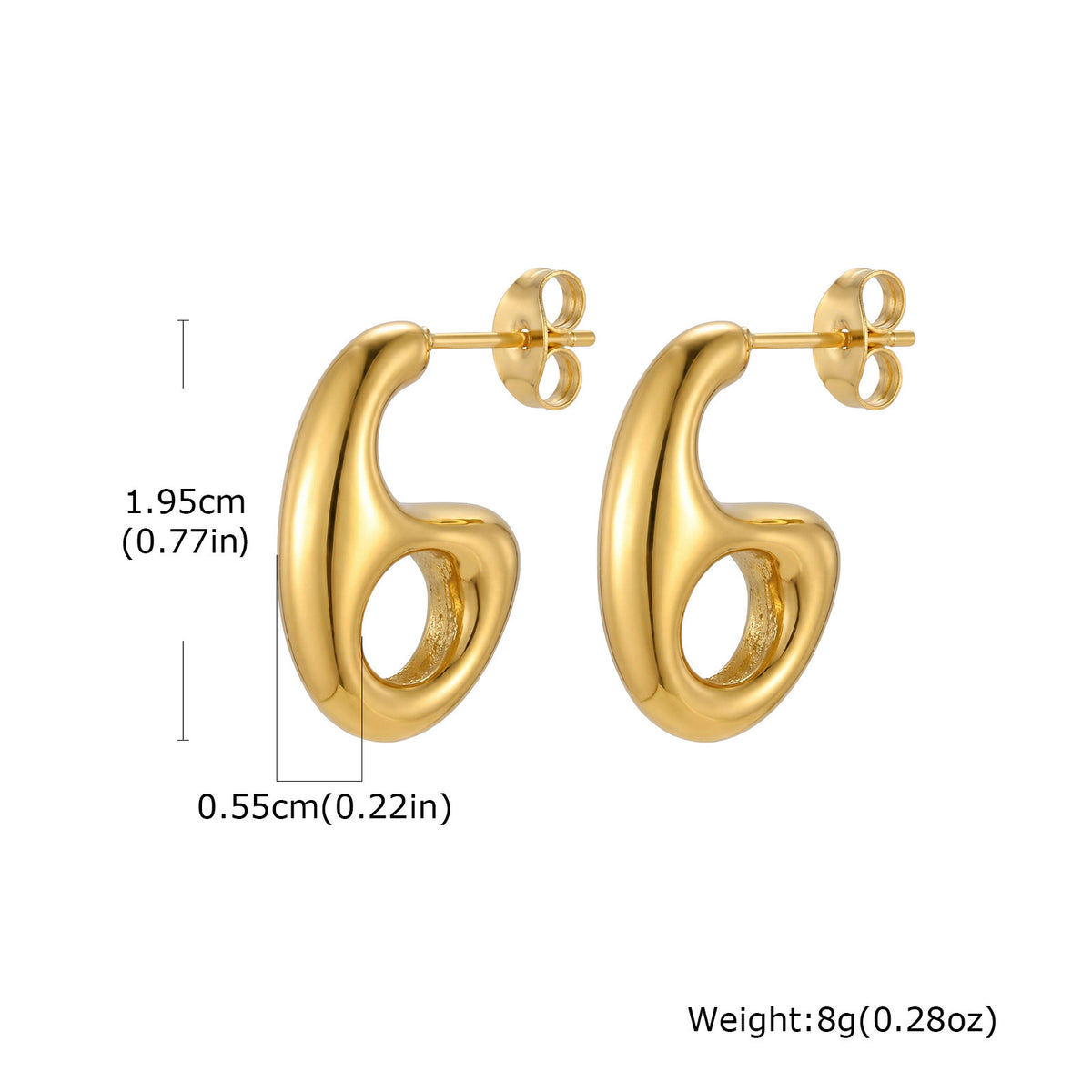 Stainless Steel Geometric Earrings