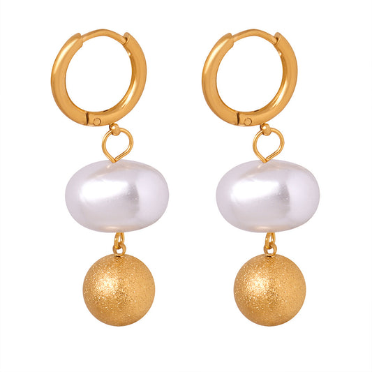 Regal Retro Imitation Pearl Earrings - Planderful Palace Collection