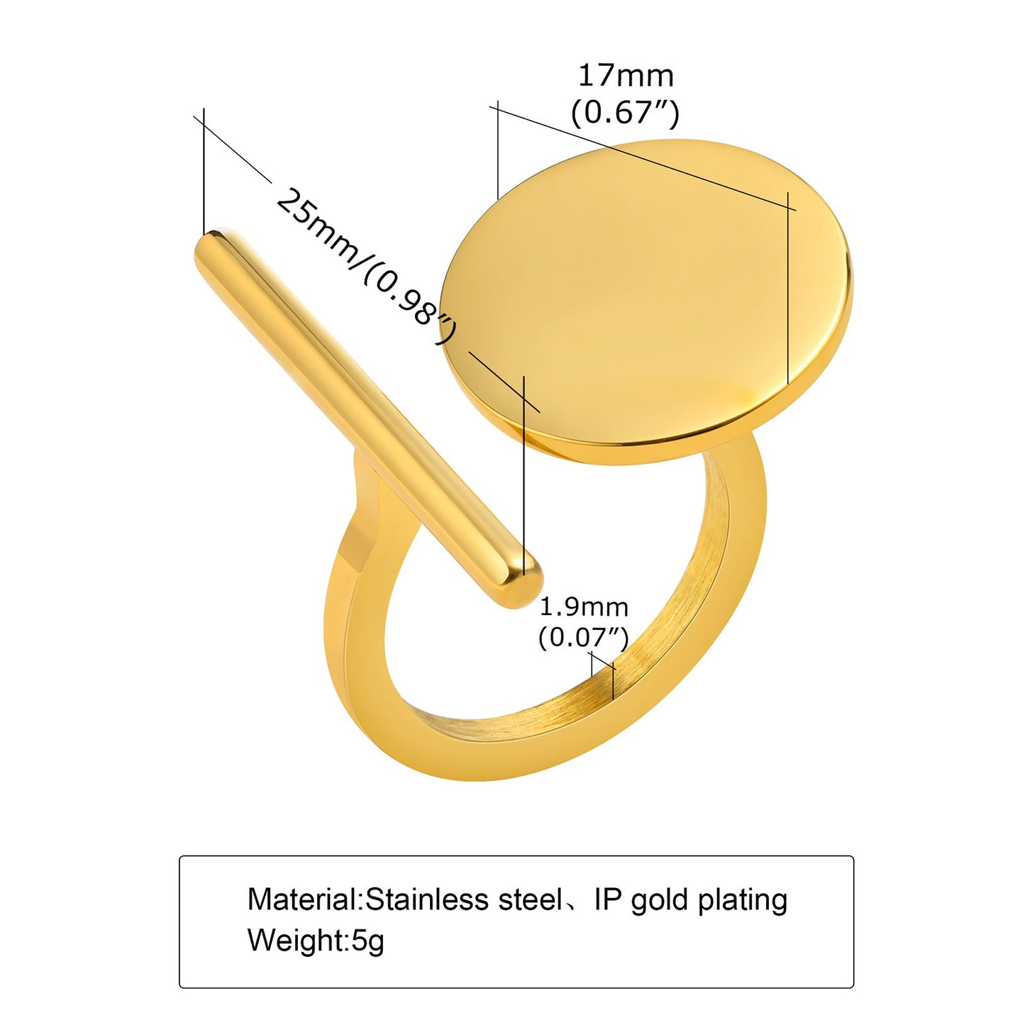 Cross-Border Jewelry Stainless Steel Triangle Geometric Ring