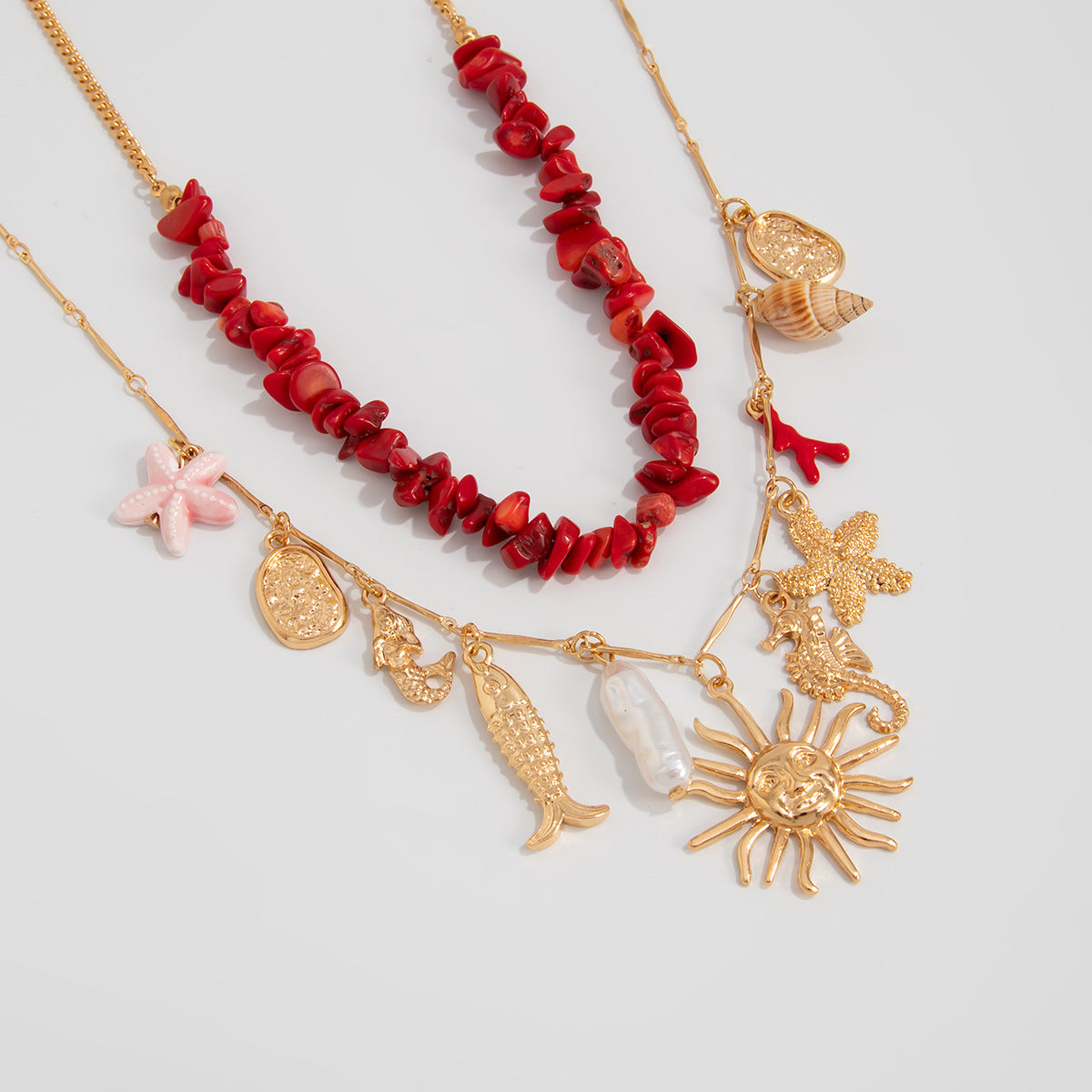 Starfish & Seahorse Coastal Necklace