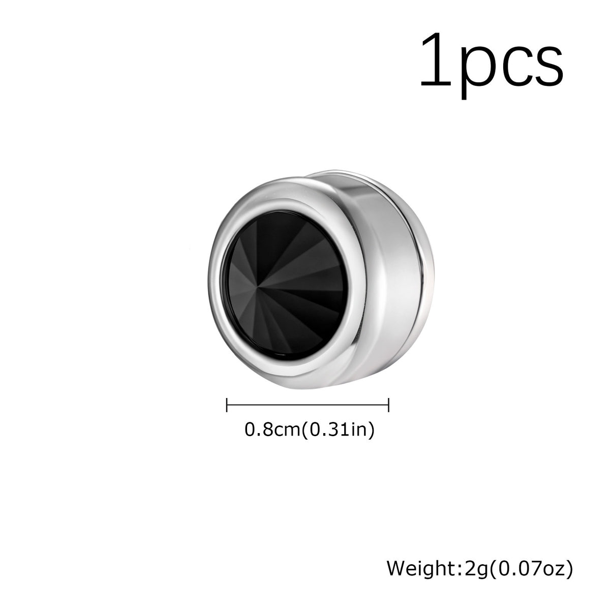 Stainless Steel Zircon Black Earrings