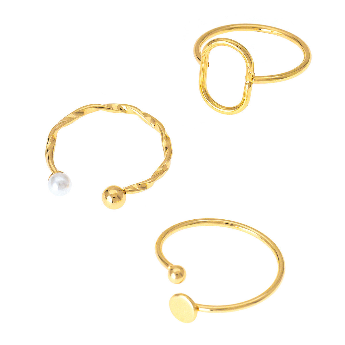 Minimalist Metal Line Twist Ring Set for Women by Planderful