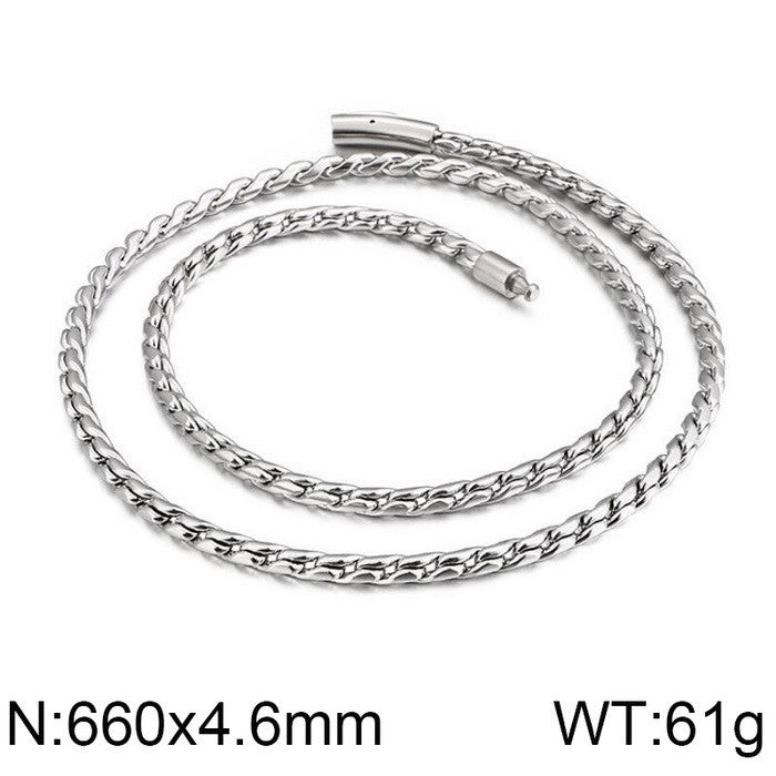 Korean Version Of Trendy Men's Single Chain Necklace, Jewelry, Men's Chain