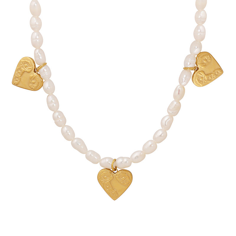 Elegant Gold Plated Freshwater Pearl Pendant Necklace - Planderful Collection