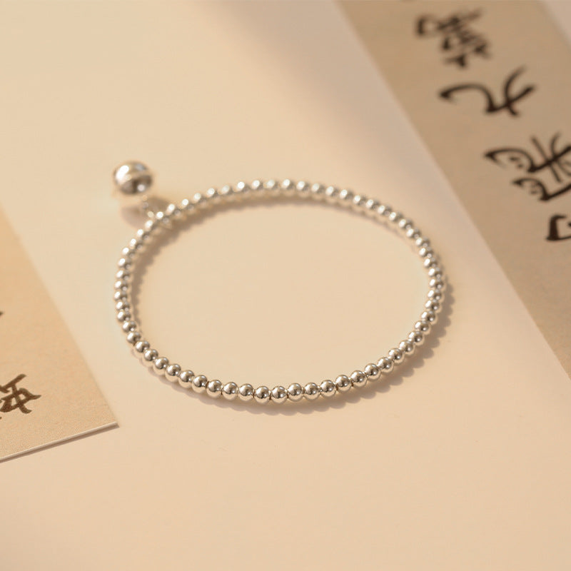 Stylish Sterling Silver Bracelet with Retro Design for Women