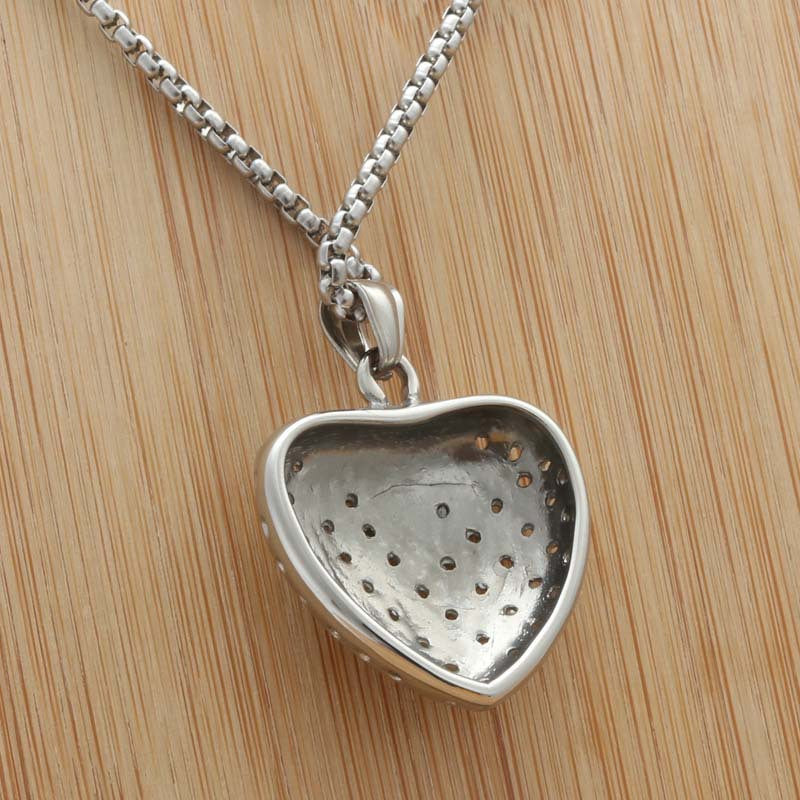 Titanium Steel Strawberry Pendant Necklace - Retro Punk Style for Men and Women