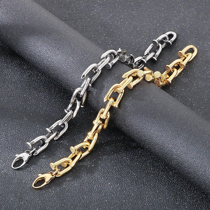 Nail Bracelet For Men Punk Style Planderful Everyday Genie