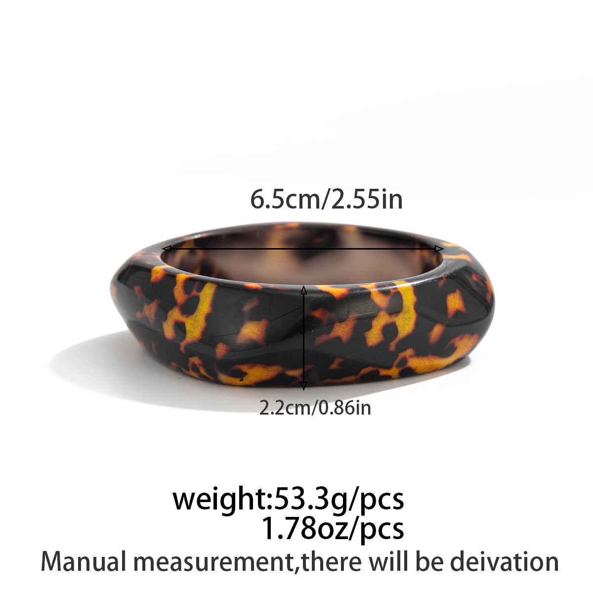 Planderful Leopard Print Irregular Bracelet Personalized Acrylic Geometric Hand Jewelry For Women Vienna Verve