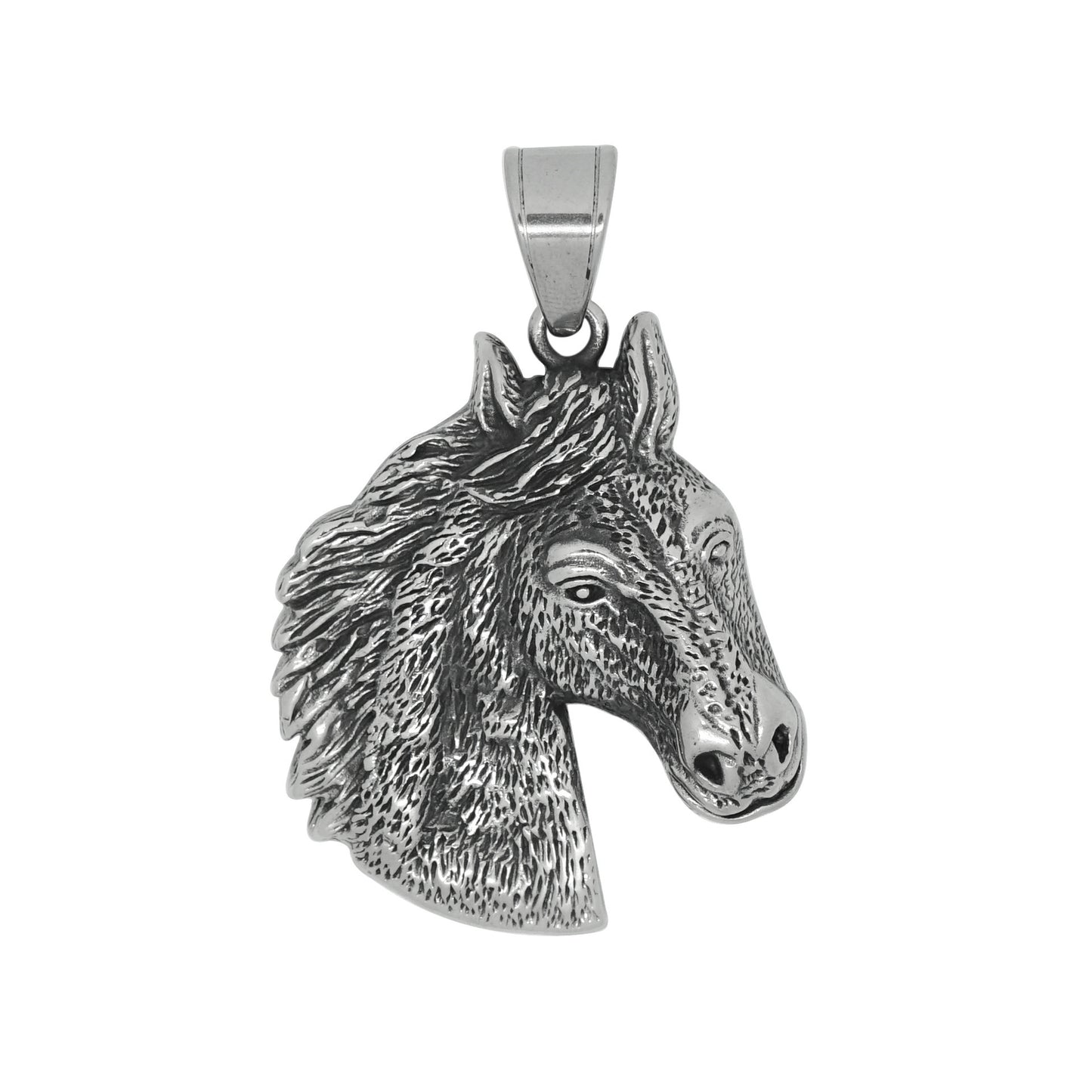 Steel Necklace – Vintage Horse Head Pendant
