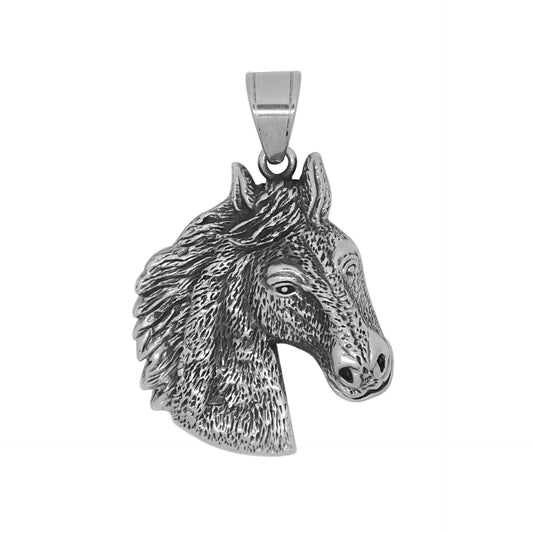 Steel Necklace – Vintage Horse Head Pendant