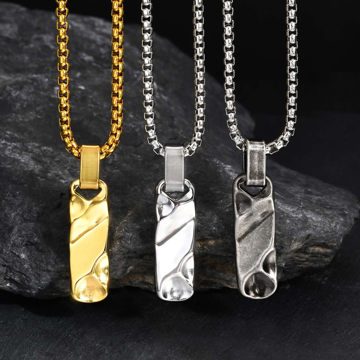 Geometric Stainless Steel Pendant Unisex