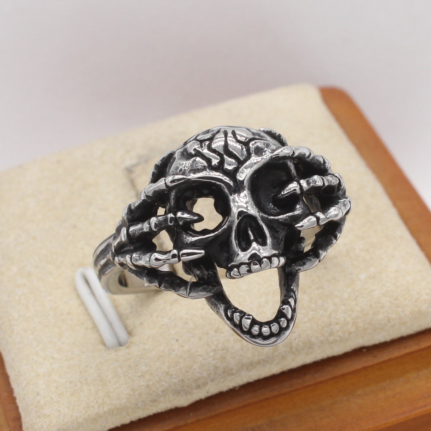 Planderful Jewelry Vintage Skull Ring For Men In Titanium Steel With European American Flair And Modern Edge