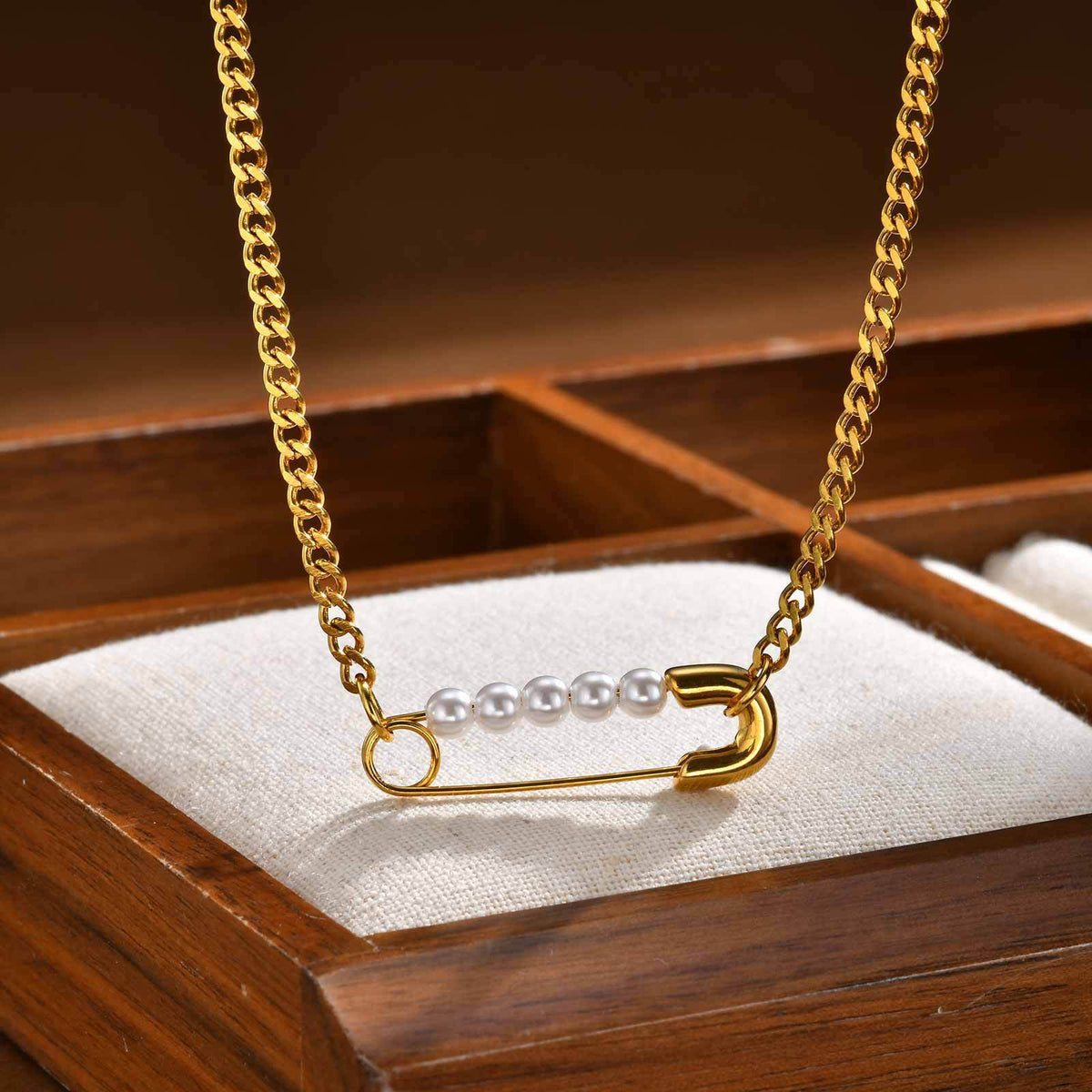 Stainless Steel Pin Daily Wear Version Of Sweet & Cool Style Girlfriend Gift Necklace