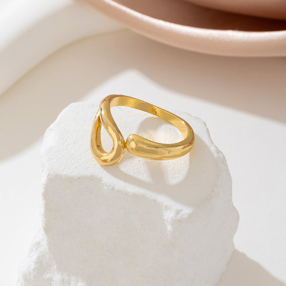 Stylish Metal Geometric Women's Bracelet Ring Set by Planderful