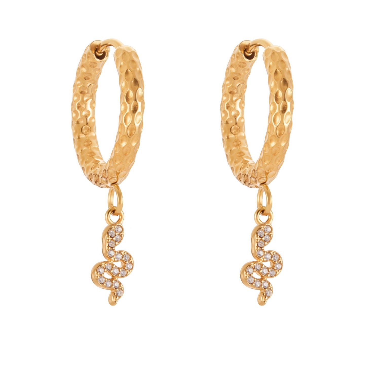 Planderful Zircon Earrings Exquisite Gold Plated For Women