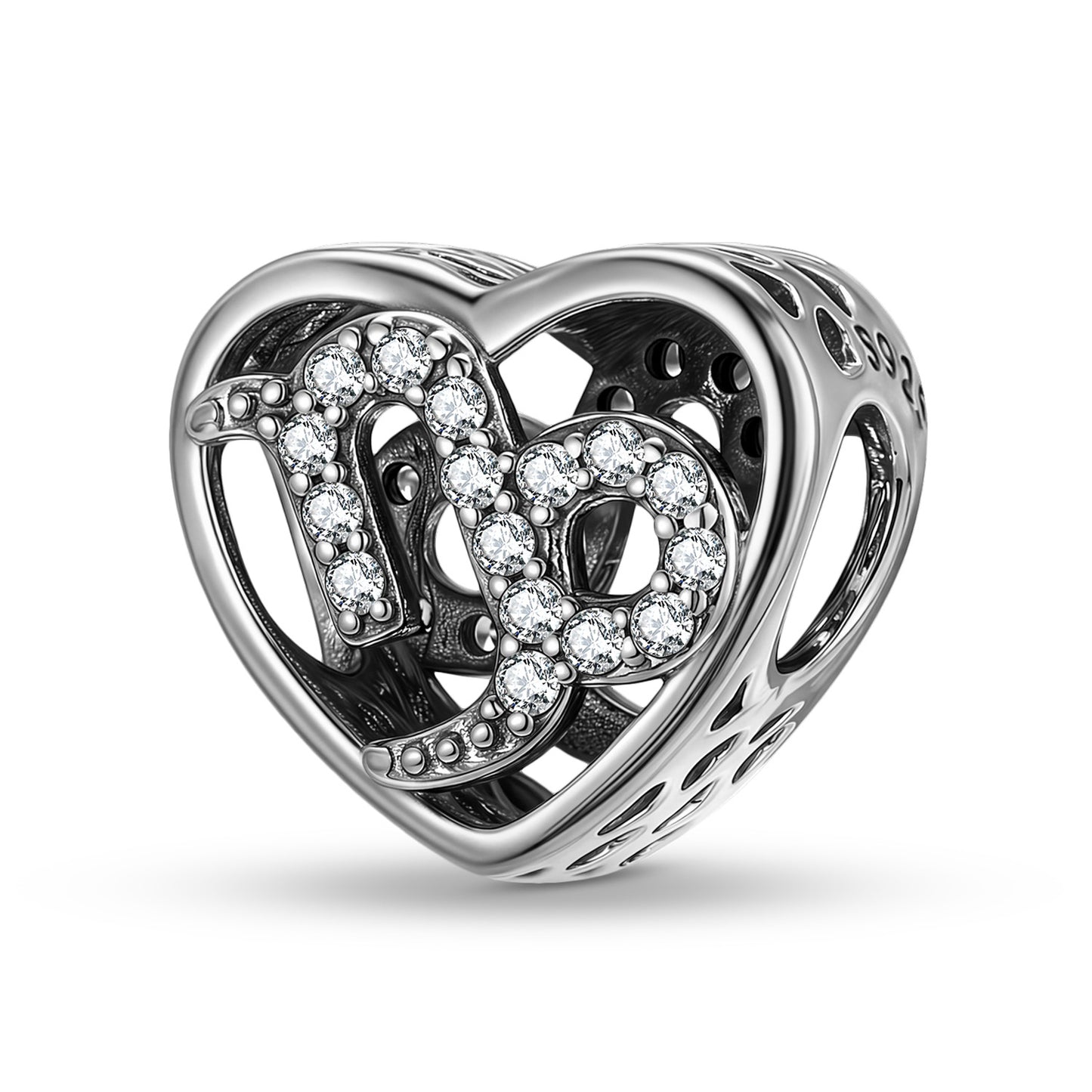 Planderful Jewelry Sterling Silver Beading Pendant With Zircon For Elegant DIY Jewelry