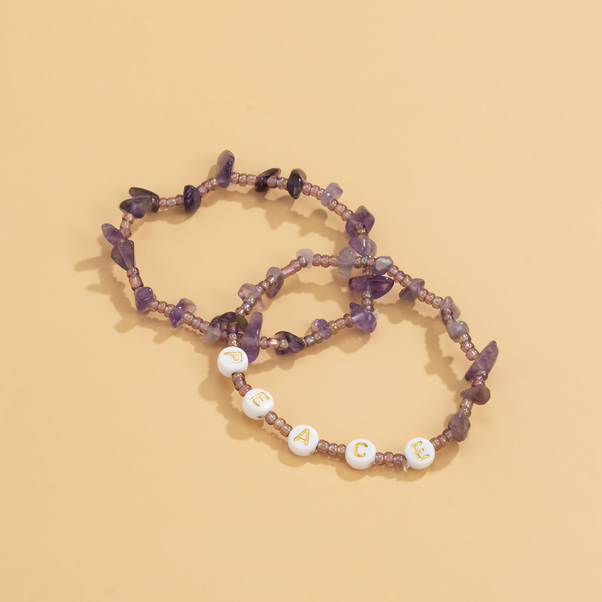 Planderful Vienna Verve Imitation Crystal Elastic Bracelet For Women Beaded National Style Statement Jewelry
