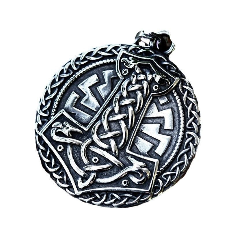 Nordic Viking Thor's Hammer Pendant in Titanium Steel - Men's Stainless Steel Jewelry Wholesale