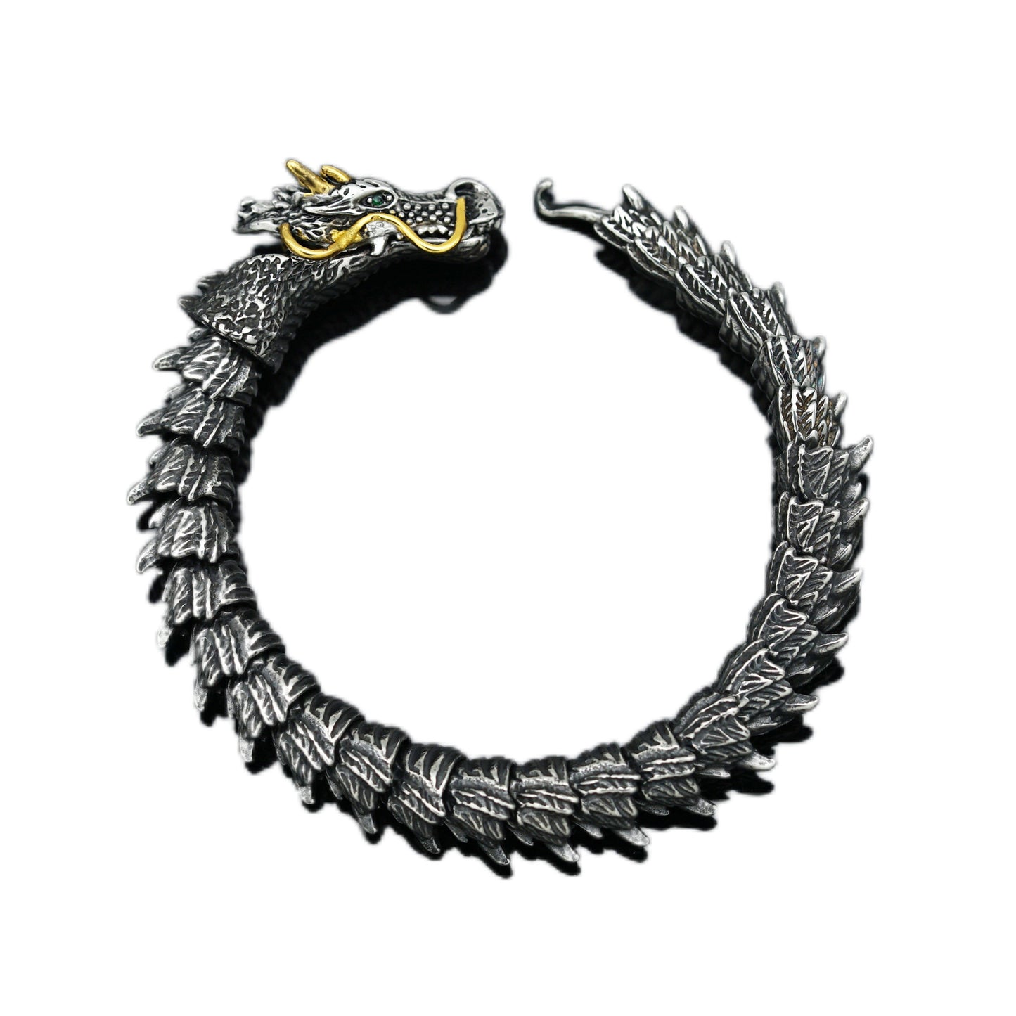 Planderful Zodiac Dragon Bracelet Unisex Retro Domineering Titanium Steel Design Bold Durable Gift