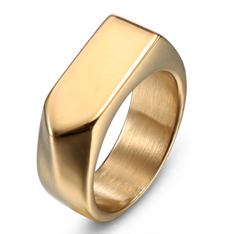 Stylish Titanium Steel Men’s Ring - European and American Fashion Arrow Design, Creative Wholesale Jewelry