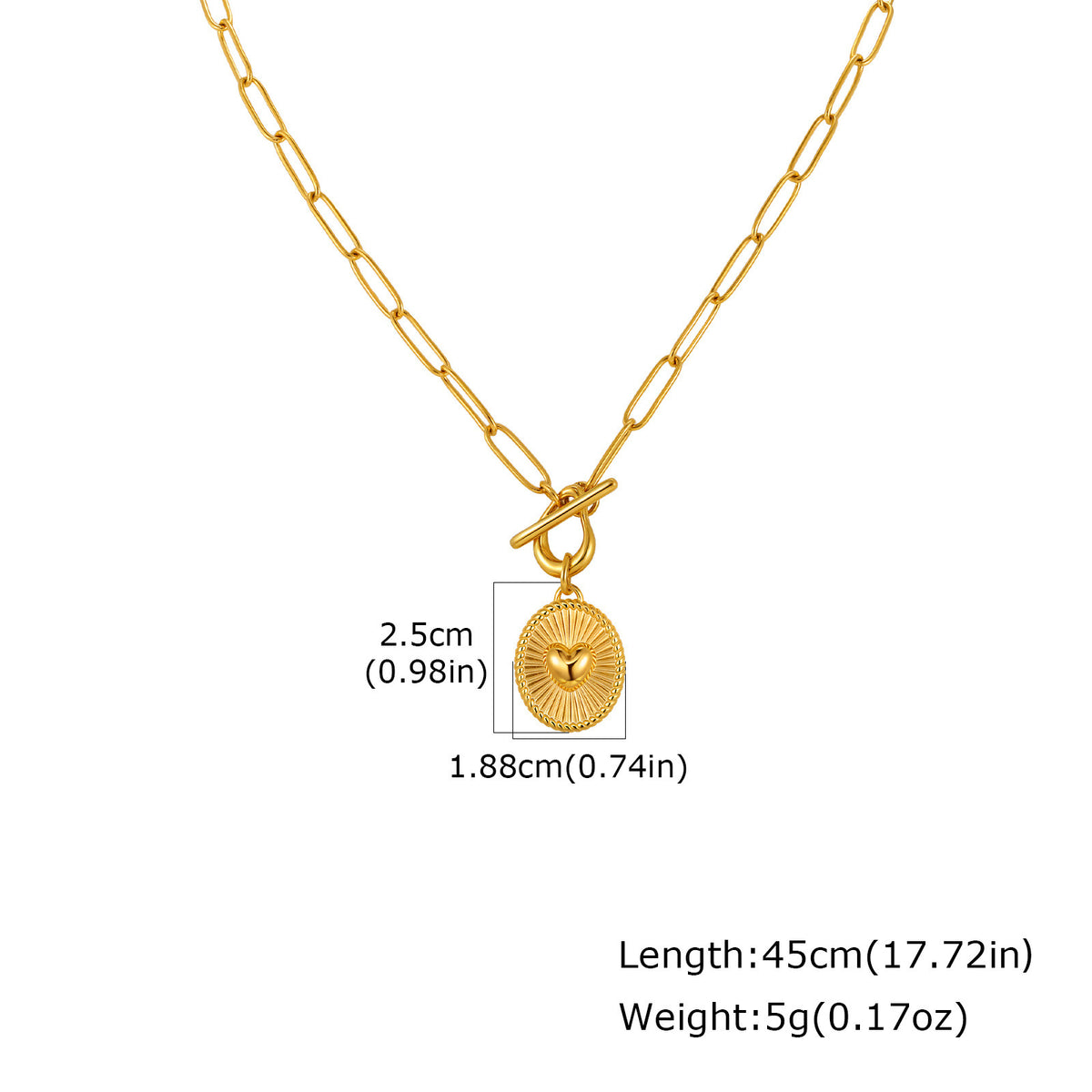 Heart Shell Zircon Stainless Steel Pendant