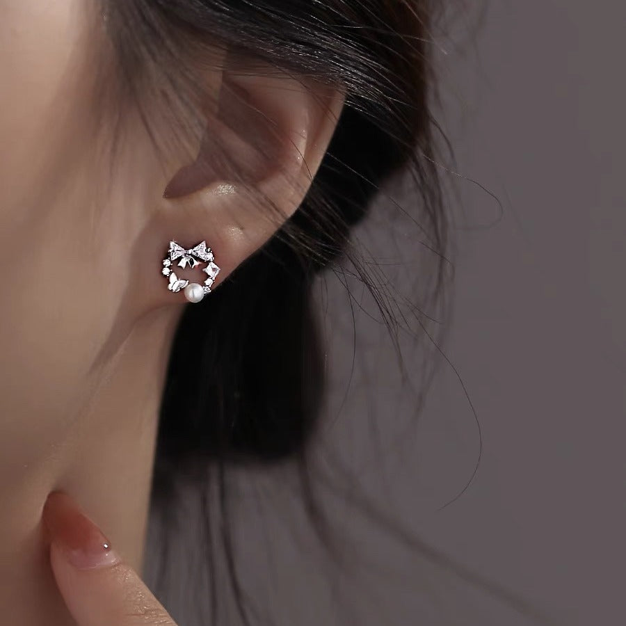 Butterfly Pearl 925 Sterling Silver Women's Earrings