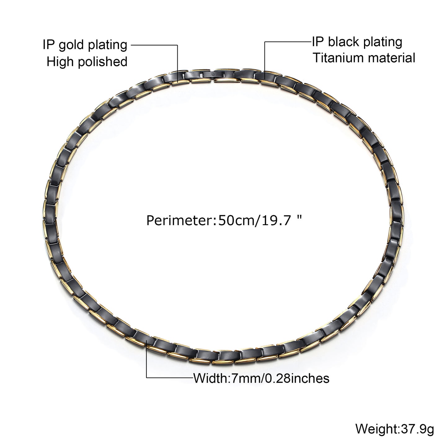 European And American Jewelry Magnetic Titanium Necklace For Men