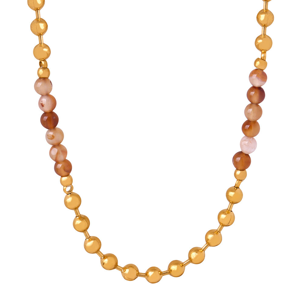Golden Aura Handmade Beaded Necklace - Everyday Genie Collection