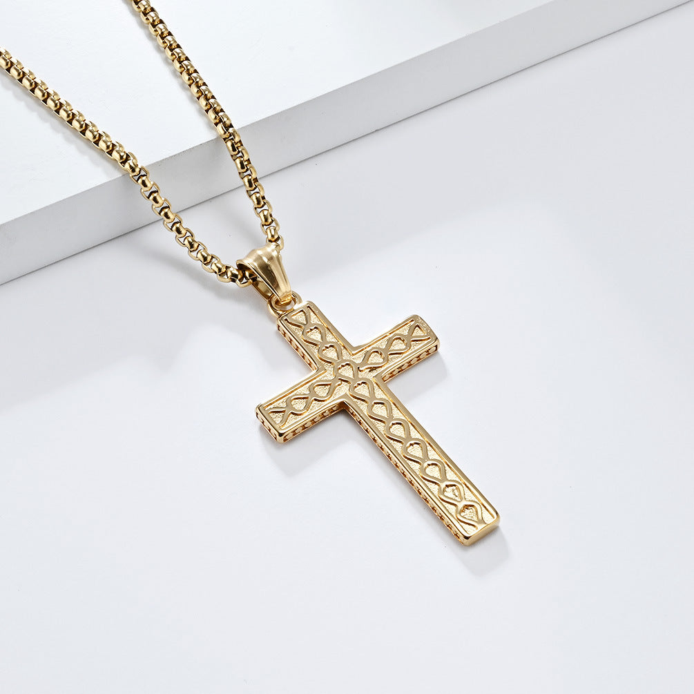 Timeless Titanium Steel Cross Necklace for Every Occasion