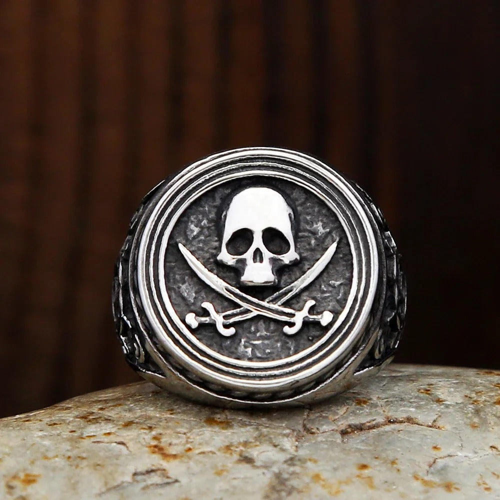 Punk Skull Stainless Steel Men's Ring