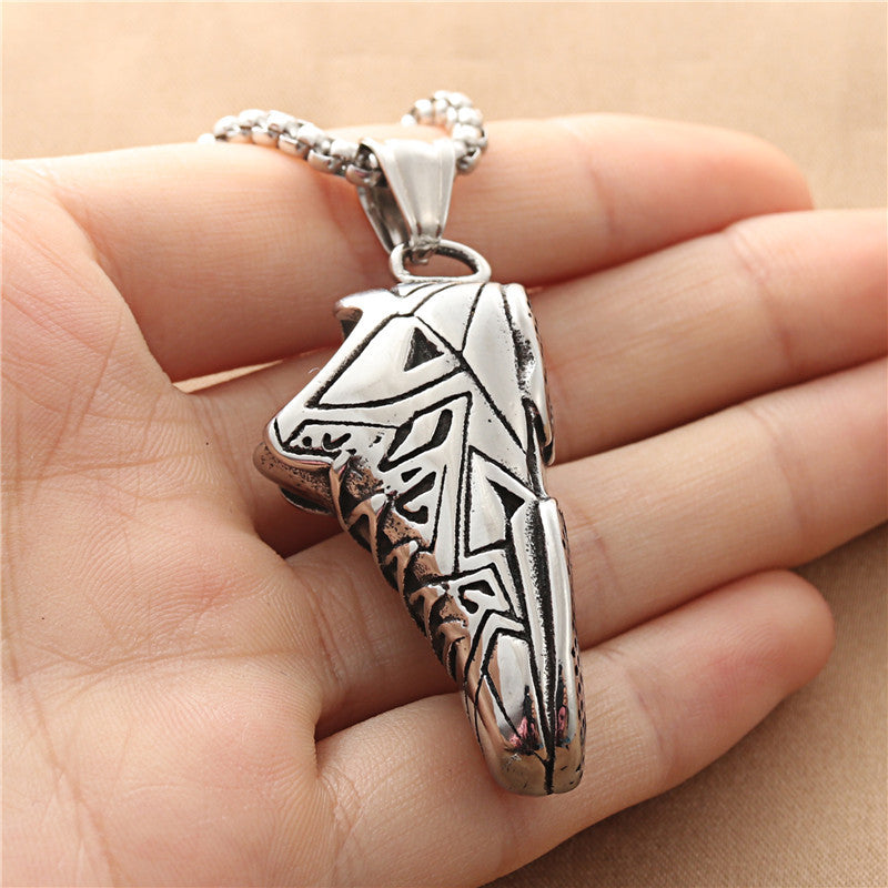 Personalized Punk Titanium Steel Sports Shoes Pendant Necklace for Men - Retro Trendy Casual Style